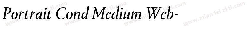Portrait Cond Medium Web字体转换